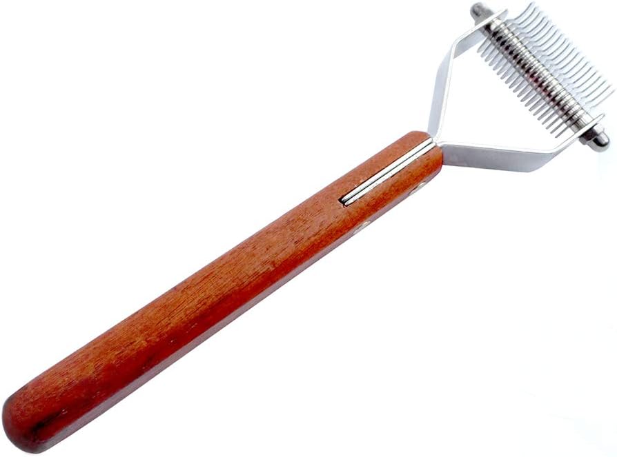 Dog Coat Grooming Undercoat Rake for Dematting Shedding, Thinning and Removing Excess Pet Hair (20 Blade)