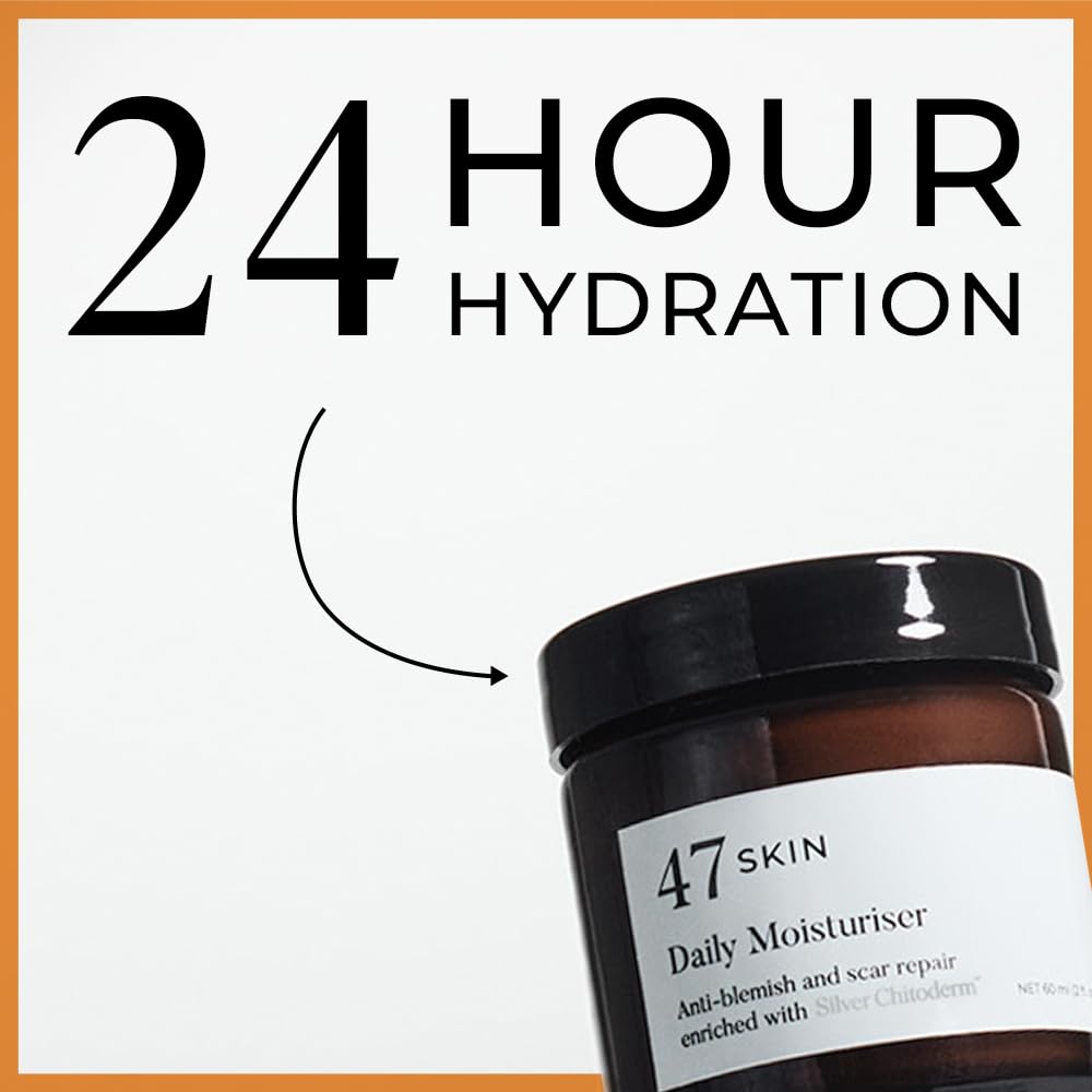 47 Skin Daily Maintenance Skin Care Kit Bundle | Featuring Daily Moisturiser, Anti Blemish Serum and Everyday Cleanser | Contains Silver Chitoderm | Hydrating, Suitable for all Skin Types