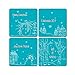 CICI&SISI Christmas Nail Art Stamping Plates Kit Stamp Plate Manicure DIY Template 4 Pieces-Let It Snow