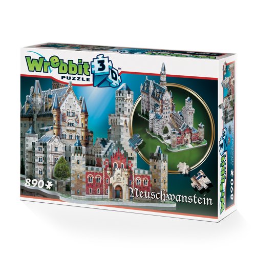 Neuschwanstein Castle 3D Jigsaw Puzzle, 890-Piece
