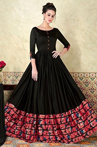 radhe creation crepe stitched anarkali gown womens party wear (free size)