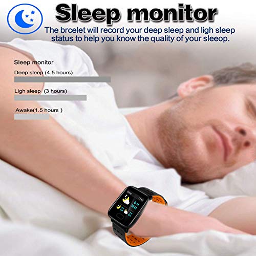 Smart Watch Fitness Tracker with Heart Rate Blood Pressure Monitor for Men Women Kid Sport Watch with Run Outdoor Activity GPS Tracker Pedometer Calorie Sync Phone for Android iOS Electronic Wearable - Thumbnail 5