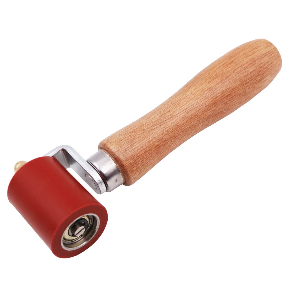 VOANZO 40mm High Temperature Resistant Silicon Seam Roller Hand Roller Wallpaper Roller Edge Roller -Red