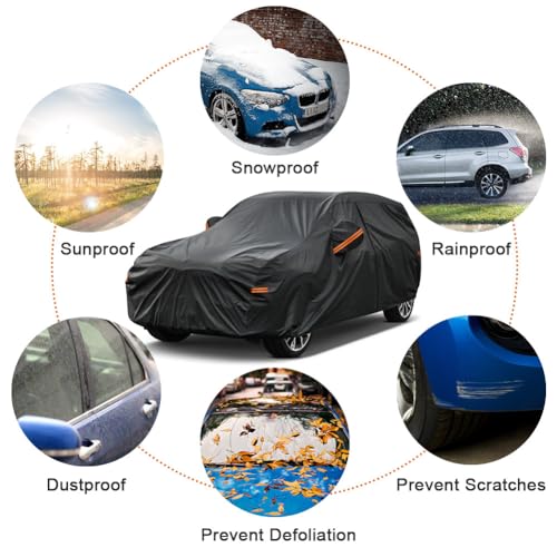 kayme - Funda para Coche de 7 Capas,Compatibles con Ford Escape (2000-2025) de, para Todo Tipo de Clima, Cubierta Completa para Exteriores, protección contra Rayos UV,Negro