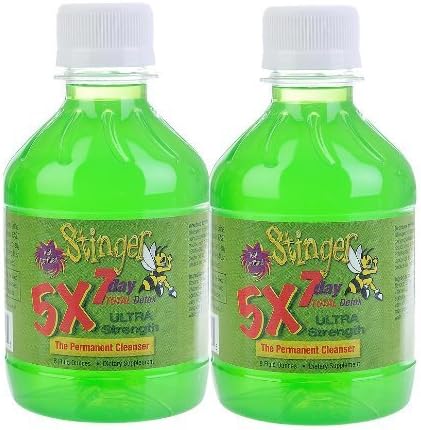 2 - 8oz Stinger 5X 7 Day Permanent Detox 2-1 Week bottles 8oz each w/2 Free 6 Panel Drug Tests(mAMP/THC/OXY/COC/OPI/BZO)