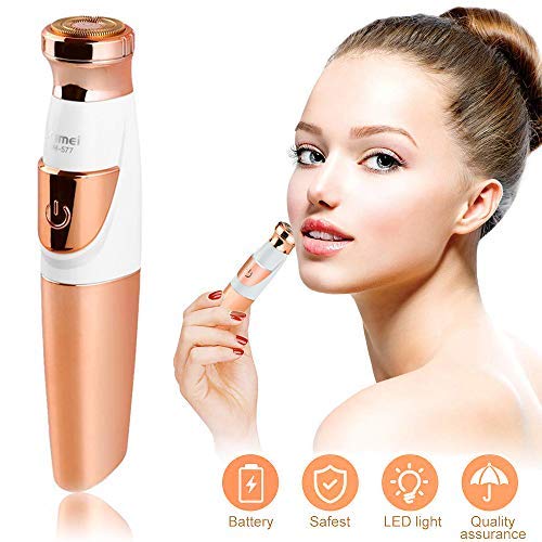 SaponinTree Facial Hair Remover for Women, Portable Painless Flawless Electric Hair Trimmer, Waterproof Shaver for Face Lip Armpit Chin Cheek Neck Arm