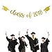 2019 Graduation Party Decorations,Gold Glittery Class of 2019 Banners and Gold Glittery Circle Dots Garland- Graduation/Grad Party Decorations