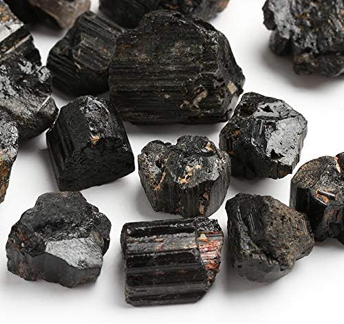 YiniKape 100g/pack Natural Black Tourmaline Crystal Gemstone Collectibles Rough Mineral Specimen Healing Stone Home Decor