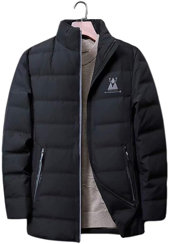 Tenflow ダウンジャケット メンズ ダウンコート ジャケット 白ダウン スタンドカラー 厚手 ショート丈 防風 防寒着 暖かい コート ジャケット 通販 Amazon