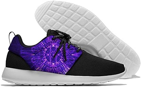 Unisex Athletic Flyknit Sneaker Mashup Air Mesh Psychedelic Light Breathable Lace Up 3DPrinted Shoes For Mens Women 40