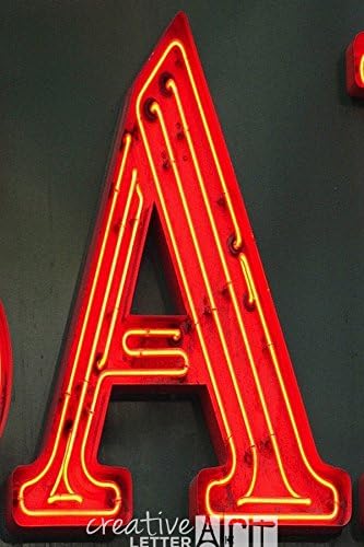 Creative Letter Art Original Neon Letter A 996 Collection - 4 by 6 inch Color Alphabet Photography