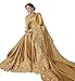 MOHIT CREATIONS Weddingwear Designer Saree with Unstitched Blouse (Golden)