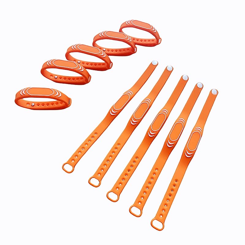 YARONGTECH 13.56MHZ M1 S50 Chip Wristband New RFID Adjustable Watch Tag (Orange-10pcs)