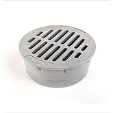 Premium USA Made 4" Inch Black Outdoor Round Flat Drain Grate Cover - Fits 4" Inch SDR Sewer & Drain Pipe/Fittings, Also Trip