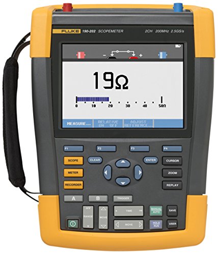 Fluke 190-202/am 2 channel lcd color scopemeter oscillo…