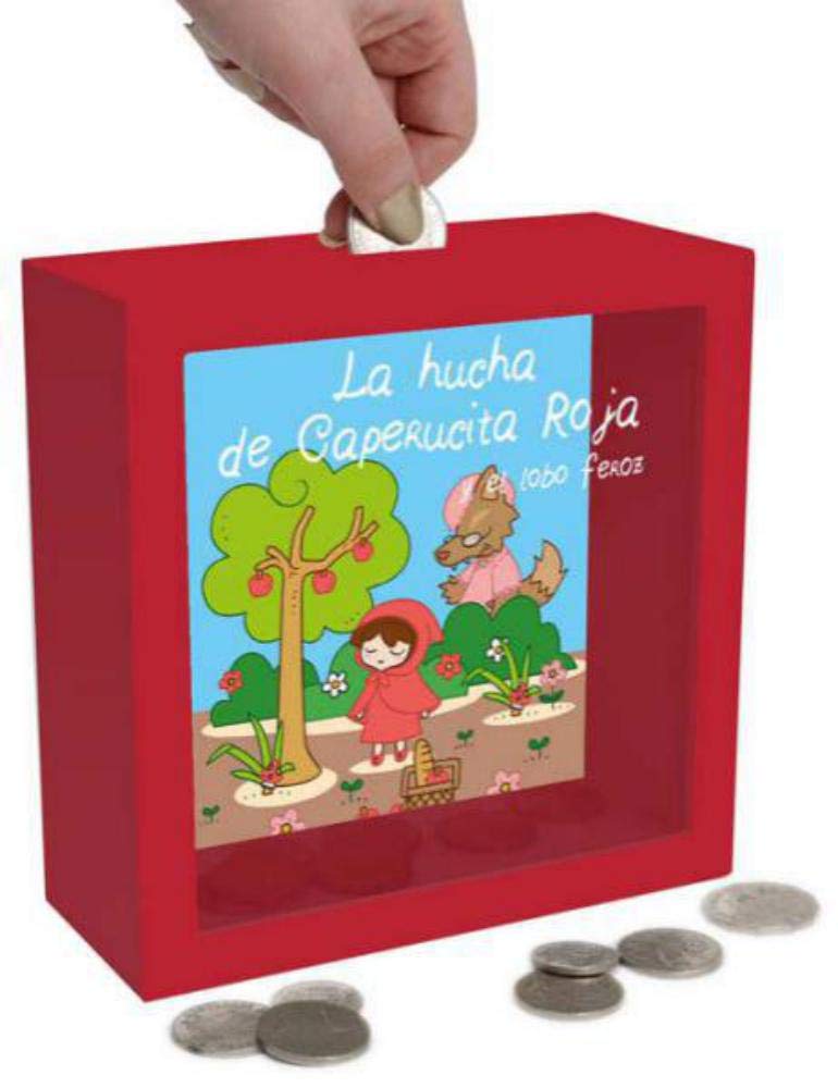 ROYMAR Wooden Money Bank Riding Hood Decorative Furniture Stickers Home Decoration Unisex Adult, Red (Red), Single