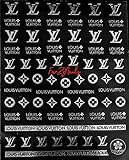 Go4Nails Self Adhesive Lv Nail Stickers Nail Art Decal Logo Nails SILVER
