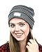 NYFASHION101 LED Hands Free Light Winter Cable Knit Cuff Beanie Hat, Lt Melangie