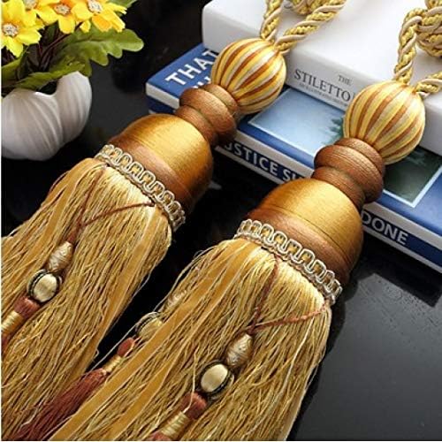 NOMIMAS Pack of 2 European High-Grade Curtains Tieback Hanging Tassels Decorative Curtain Holdack Curtains Accessories