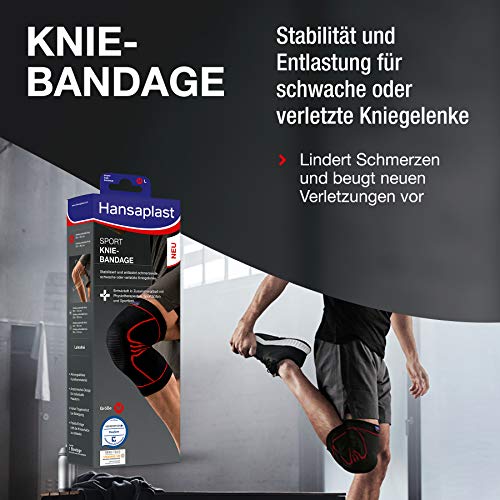 Hansaplast-Sport-Knie-Bandage-Kniebandage-stabilisiert-und-unterstuetzt-das-Gelenk-Bandage-mit-Patella-Einlage-hilft-die-Kniescheibe-zu-entlasten-Groesse-SM