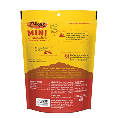 Zuke's Mini Naturals Peanut Butter & Oats Recipe Dog Treats - 6 oz. Pouch