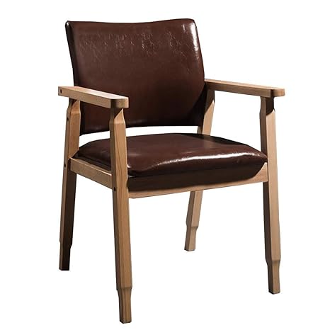 Dining Chairs Cjc Beechwood Frame Linen Suede Oil Wax Leather