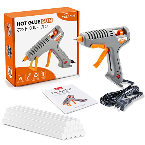Hot Glue Gun, Volador 60W Anti-Drip Hot Melt Glue Gun Kit with 12PCS Glue Sticks for DIY Arts Crafts Sealing Hobbies Home Repairs