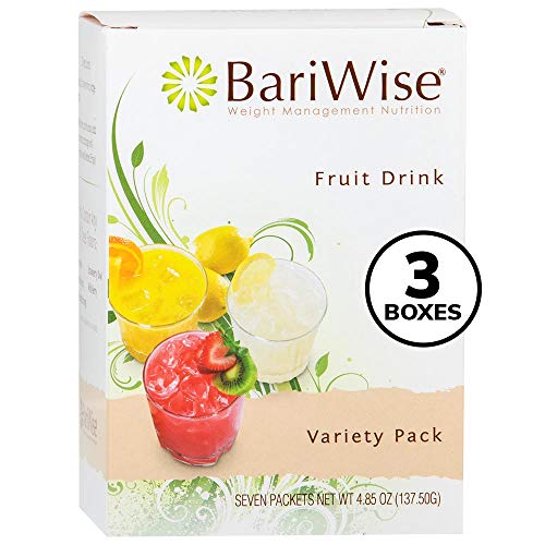 BariWise High Protein Powder Fruit Drink (15g Protein) / Low-Carb Diet Drinks - Variety Pack (3 Boxes - Save 10%) - Fat Free, Low Carb, Low Calorie, Sugar Free