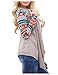 AuntTaylor Ladies Solid Drape Loose Bohemian Poncho Cover Up Tops Khaki 2XL