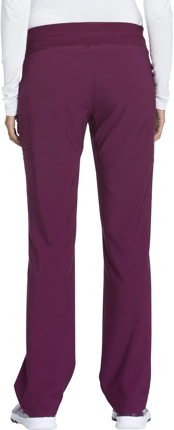 Cherokee iflex Women's Mid Rise Straight Leg Pull-On Scrub Pant: Clothing