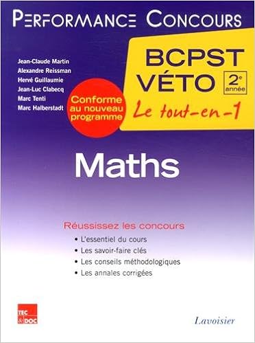 Amazon Fr Maths 2e Annee Bcpst Veto Martin Jean Claude Livres