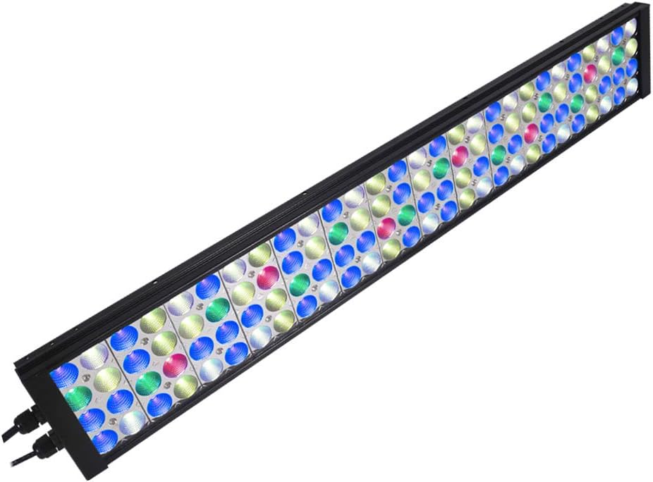 PopBloom RL180 LED Reef Light, Professional High-Efficiency WiFi Reef Aquarium Lighting, Energy-Saving Full Spectrum Coral Lamp for Saltwater Marine Aquarium (RL180 PUR Over 200W, Hanging)