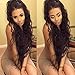 Dinoce Compatible with Longqi Beauty Brazilian Natural Wave Virgin Hair 1 Bundle Unprocessed Remy Human Natural Wavy Hair Weave, Natural 1b Color Can Be Dyed, 100g (14 Inches)
