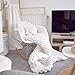 Aixingyun Chunky Knit Blanket Merino Wool Yarn Handmade Knitted Blanket Super Soft Bulky Knit Throw Blanket Home Decor Couch Bed Sofa Pet Chair Mat Rug (White, 32 x 32 inches)