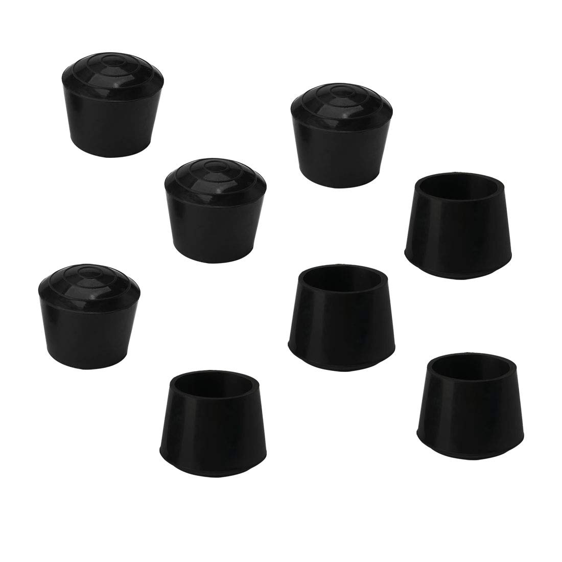 sourcing map 8pcs Chair Leg Tips Caps 25mm 1 Inch Anti Slip Rubber Furniture Table Feet Cover Floor Protector Reduce Noise Prevent Scratches