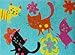 Jelly Bean Area Rug - Funny Felines Rug - Machine washable indoor/outdoor area rug