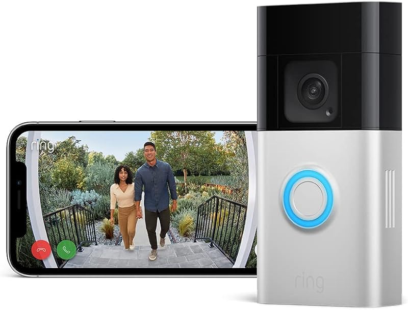 Akku-Videotürklingel Plus (Battery Doorbell Plus) | Videotürklingel mit 1536p HD-Kopf-bis-Fuß-Aufnahme, Selbstinstallation (5 Minuten) | Schnellwechsel-Akkupack I Privatsphäre-Einstellungen