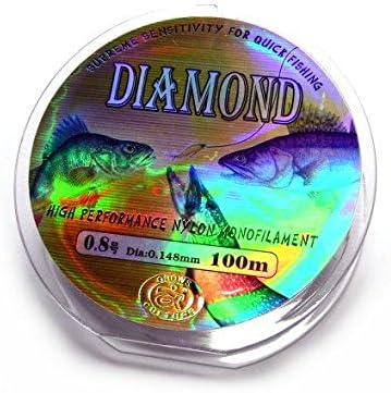 Diamond No.:0.8 100M Nylon Monofilament Fishing Line (Clear) Pike Perch FI001