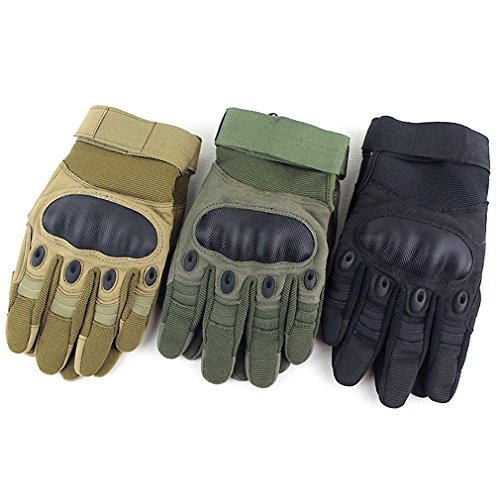 Tactical Gloves , ADiPROD (1 Pair) Hard Knuckle Full Finger for Outdoor Shooting Army Airsoft Gear