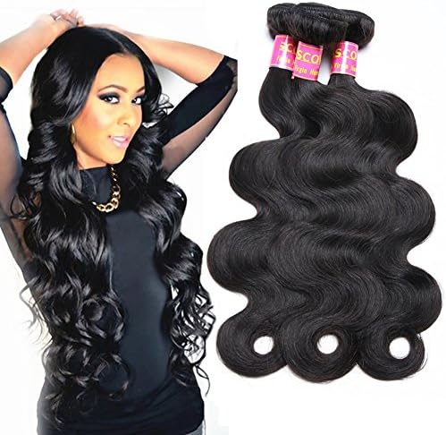Mscove Brazilian Virgin Hair Straight Remy Human Hair 3 Bundles 8A Straight Unprocessed Hair Extensions Virgin Human Hair Weave Natural Color (18 20 22inch)