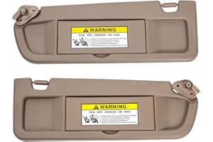 HIMIKI A Pair Warm Gray Left and Right Sun Visor Sunvisor Compatible with 2006 2007 2008 2009 2010 2011 Honda Civic Replaces# 83280-SNA-A01ZE 83230-SNA-A01ZE