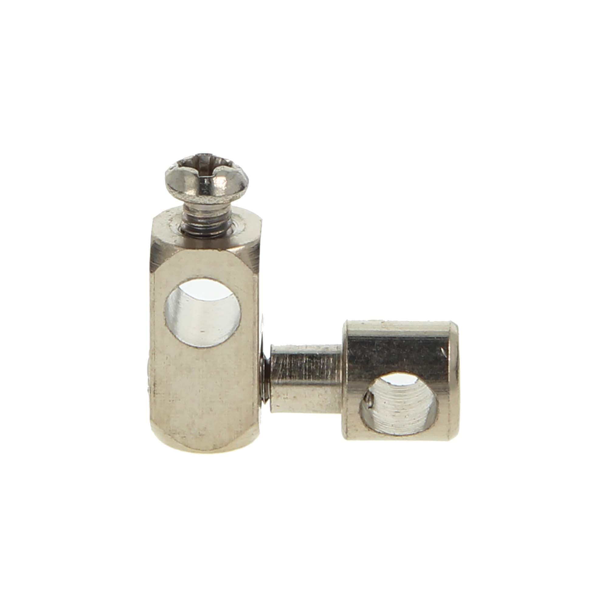 Tecuro double universal joint for attaching to drain fitting brass chrome-plated