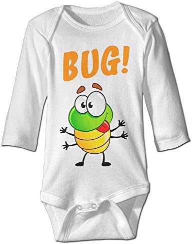 Baby Bodysuit Cute Lady Bug One Piece Baby Long Sleeve Unisex Jumpsuit 18 Months White