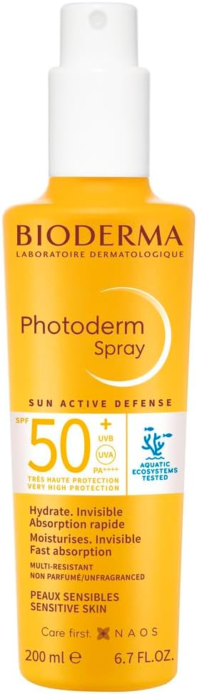 Bioderma Photoderm MAX Spray SPF50+ 200ml UVA UVB Protection Water Resistant