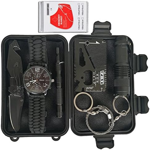 Emergency Survival Kit 8 in 1, Multi Professional Survival Tools Outdoor Hunting Gear for Traveling Hiking Biking Climbing Camping
