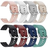 IDW25 Smart Watch Bands, Compatible for SENBONO IDW25 / BOOOMIC IDW25 / Mikego IDW25 /Motivaris IDW25/ KALINCO IDW25 Soft Silicone Smart Watch Bands Adjustable Straps Quick Release Replacement Wristbands (8-PACK)