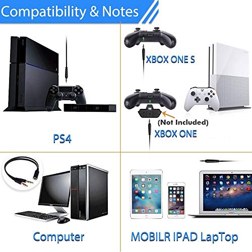 Gaming Headset,MMUSC Stereo Headphones for Laptop,Tablet,PS4, PC, Xbox One Controller, Noise Cancelling Over Ear Headset with Mic, LED Light, Bass Surround - Thumbnail 4