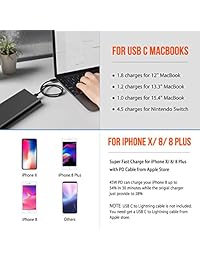 Jackery Supercharge 26800 Cargador portátil, PD de 26800 mAh Banco de la energía