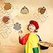 Thanksgiving Turkey Cut-Outs Versatile Classroom Decoration Creative Turkey Cut-Outs for Bulletin Board Classroom School Fall Theme Thanksgiving Party, 5.9 x 5.9 Inch (40 Pcs)