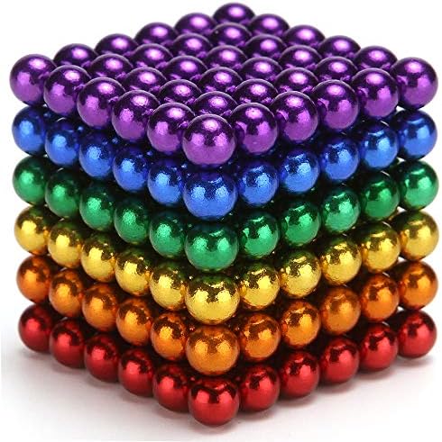 HAJUGADOR 5MM 216 Pieces Magnetic Ball Set Sculpture Building Blocks Toys Perfect for Crafts, Intelligence Learning Magnets Cube Provides Relief for Anxiety, Autism, ADHD (6 Color, 5MM)